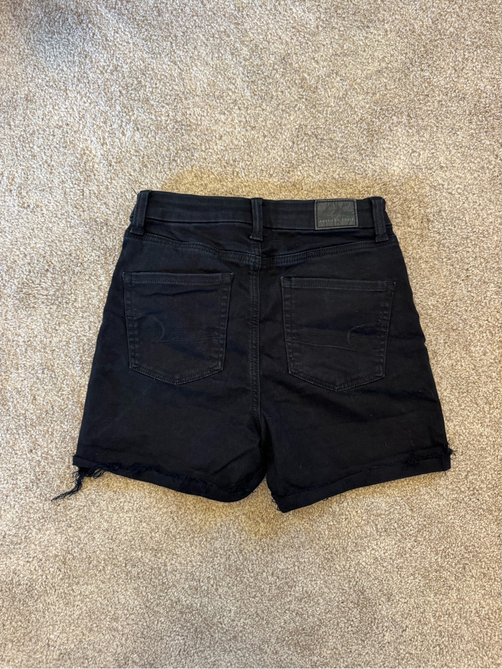 American Eagle Outfitters Black High-Rise Denim Shorts